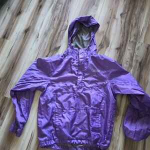 Womans Purple Hooded Anorak Jacket